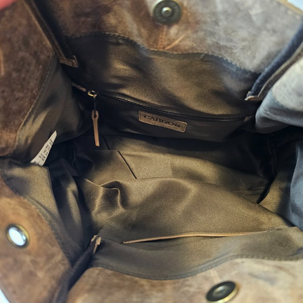 CARGOit, Raw, Brown Leather Tote Bag - Picture 13 of 16